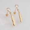 Amor Eterno - Broqueles Pluma Atrapasueño / Aretes / Oro 10k - Imagen 3