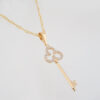 Amor Eterno - Dije Llave Diamante / Oro 10k Solido - Imagen 4