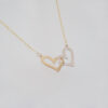 Amor Eterno - Gargantilla Corazones / 2 Oros Sólido 10k - Imagen 2