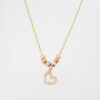 Amor Eterno - Gargantilla / Corazón 3 Oros Sólido 14k - Imagen 4