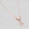 Amor Eterno - Gargantilla / Corazón 3 Oros Sólido 14k - Imagen 3