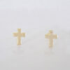 Amor Eterno - Broqueles Par Cruz / Aretes / Oro 10k - Imagen 4