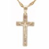 Amor Eterno - Dije Cruz Cristo / Oro 10k Solido Amarillo