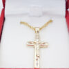 Amor Eterno - Dije Cruz Cristo / Oro 10k Solido Amarillo - Imagen 6