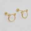 Amor Eterno - Broqueles Orejitas De Gato / Aretes / Oro 10k - Imagen 5