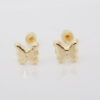 Amor Eterno - Broqueles Mariposa Bebé Aretes Oro Sólido 10k - Imagen 5