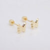 Amor Eterno - Broqueles Mariposa Bebé Aretes Oro Sólido 10k - Imagen 6