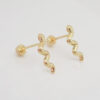 Amor Eterno - Broqueles Serpiente Vibora / Aretes / Lisa 10k - Imagen 5