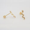 Amor Eterno - Broqueles Serpiente Vibora / Aretes / Lisa 10k - Imagen 4