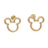 Amor Eterno - Broqueles Disney Silueta Mickey Aretes / Oro 10k