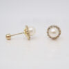 Amor Eterno - Broqueles Perla Diamantes/ Aretes Oro 10k - Imagen 5