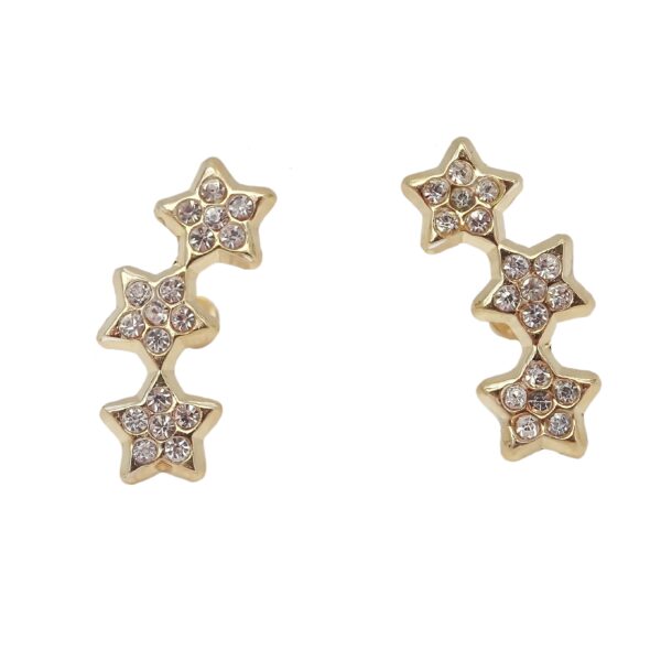 Amor Eterno - Broqueles Estrella Fugaz 15p* / Aretes Oro 10k