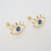 Amor Eterno - Broqueles Ojo Turco Pestañas Aretes / Oro 10k - Imagen 5