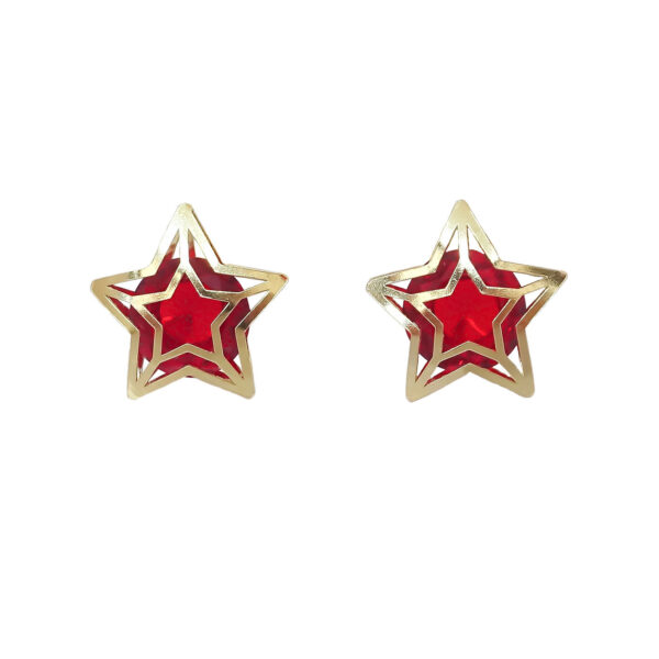 Amor Eterno - Broqueles Estrella Tecno / Aretes / Oro 10k