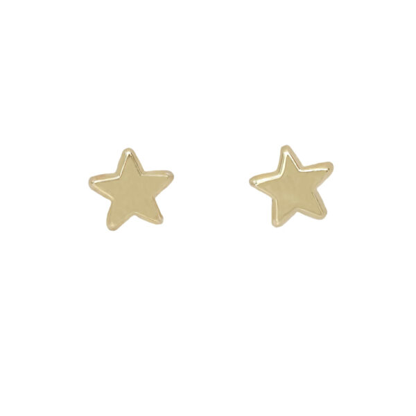 Amor Eterno - Broqueles Estrella Mini Bebé Aretes / Oro 10k