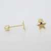 Amor Eterno - Broqueles Estrella Mini Bebé Aretes / Oro 10k - Imagen 5