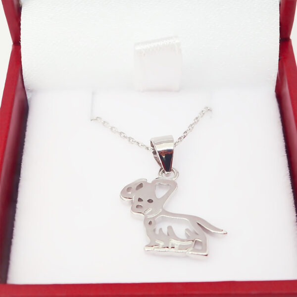 Amor Eterno - Dije + Cadena Regalo Plata Oro 24k / Perrito - Imagen 6