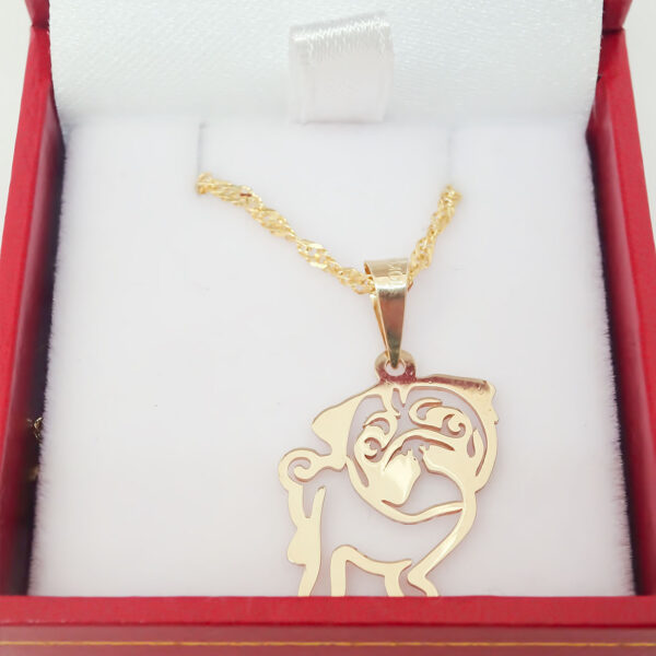 Amor Eterno - Dije Perrito Pug Oro 10k + Cadena de Regalo - Imagen 5