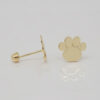 Amor Eterno - Broqueles Huella Perro Mascota Aretes Oro 10k - Imagen 5