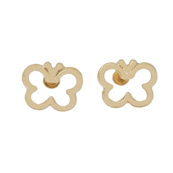 Amor Eterno - Broqueles / Mariposa Smile / Aretes Oro 10k