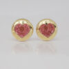 Amor Eterno - Broqueles Bisel Corazón / Aretes / Oro 10k / Rosa - Imagen 4
