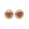 Amor Eterno - Broqueles Bisel Corazón / Aretes / Oro 10k / Rosa