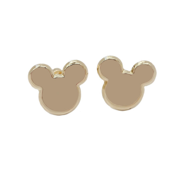 Amor Eterno - Broqueles / Disney Botón Mickey Oro 10k