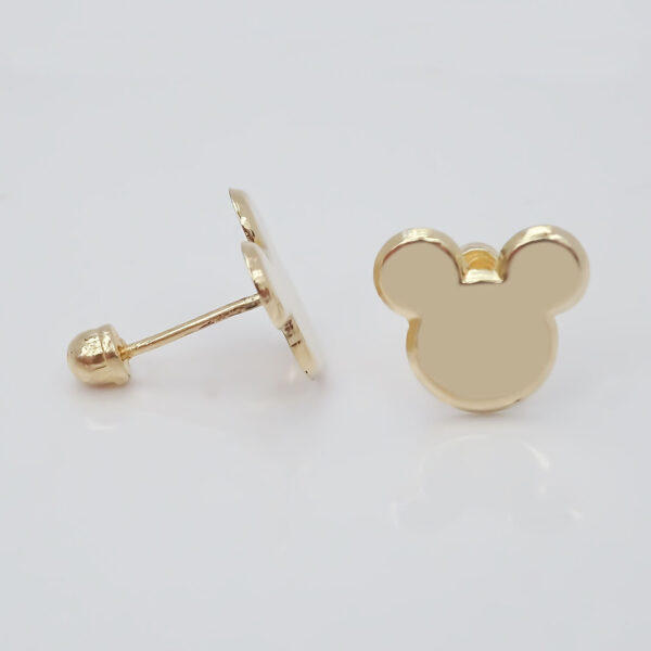 Amor Eterno - Broqueles / Disney Botón Mickey Oro 10k - Imagen 6