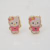 Amor Eterno - Broqueles Aretes / Hello Kitty / Oro 10k - Imagen 4