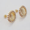 Amor Eterno - Broqueles Aretes Virgen Guadalupe 18p Oro 10k - Imagen 5