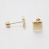 Amor Eterno - Broqueles Cuadrado Azucarado / Aretes Oro 10k - Imagen 6