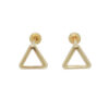 Amor Eterno - Broqueles Triángulo Silueta / Aretes / Oro 10k
