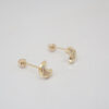 Amor Eterno - Broqueles Luna Mini Diamantes / Aretes Oro 10k - Imagen 4