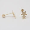 Amor Eterno - Broqueles Estrella Tú Y Yo / Aretes / Oro 10k - Imagen 5