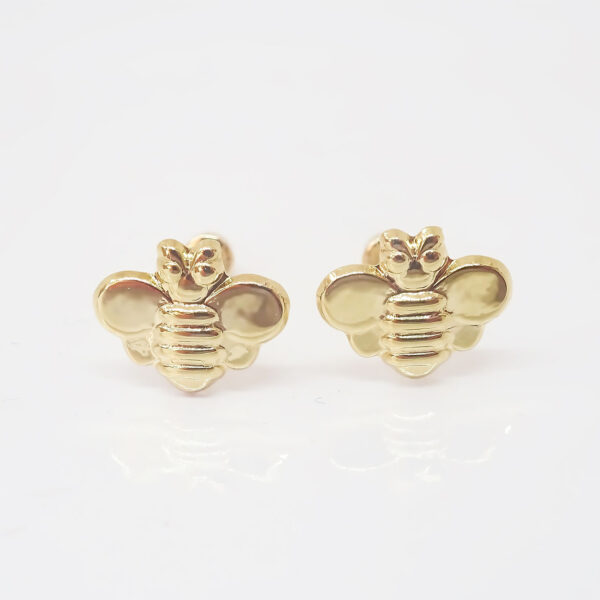 Amor Eterno - Broqueles Abeja / Aretes / Oro 10k - Imagen 4