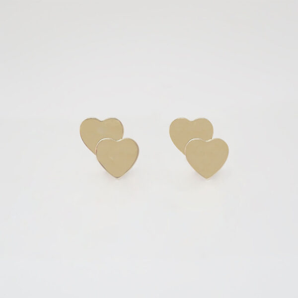 Amor Eterno - Broqueles / Tu Y Yo Corazón / Aretes Oro 10k - Imagen 4