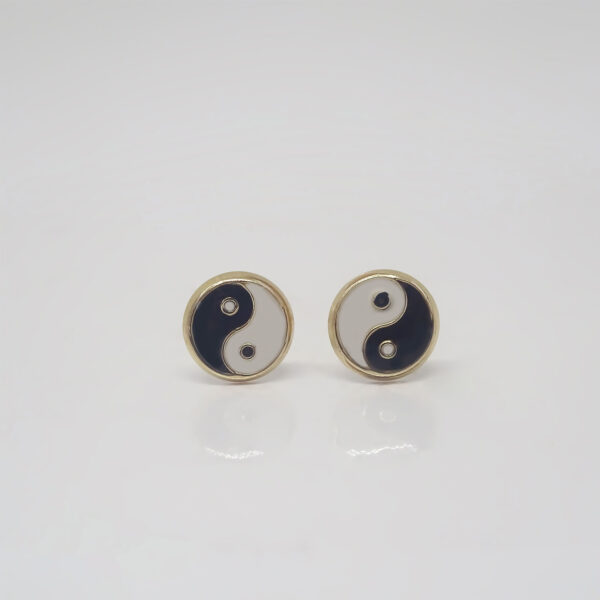 Amor Eterno - Broqueles Ying Yang / Aretes / Oro 10k - Imagen 4