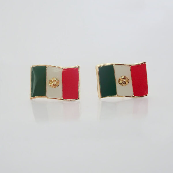 Amor Eterno - Broqueles Independencia México Aretes Oro 10k - Imagen 4