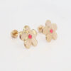 Amor Eterno - Broqueles Flor Destellito / Aretes Oro 10k - Imagen 5