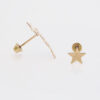 Amor Eterno - Broqueles Estrella Desigual / Aretes Oro 10k - Imagen 6