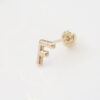 Amor Eterno - Broqueles Una Inicial Letra / Aretes / Oro 10k / F - Imagen 7