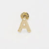Amor Eterno - Broqueles Una Inicial Letra / Aretes / Oro 10k / A - Imagen 4