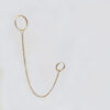 Amor Eterno - Doble Arracada Cadena Larga Piercing / Oro 10k - Imagen 6