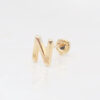 Amor Eterno - Broqueles Una Inicial Letra / Aretes / Oro 10k / N - Imagen 7