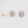 Amor Eterno - Broqueles Esferas Grandes / Aretes / Oro 10k / Transparente - Imagen 7