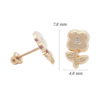 Amor Eterno - Broqueles / Flor Tierna Aretes / Oro 10k - Imagen 2