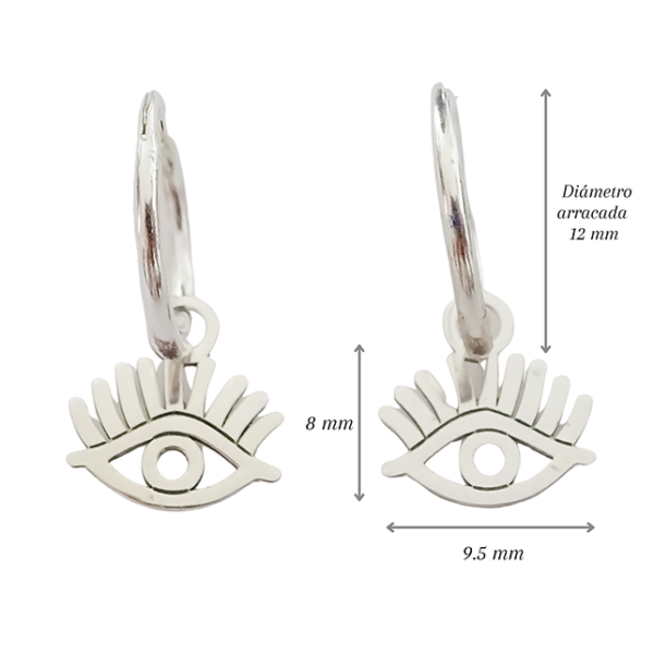 Amor Eterno - Arracadas / Aretes / Ojo Turco / 925 - Imagen 2