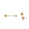 Amor Eterno - Broqueles Recto Mini Bebé / Aretes / Oro 10k / Golden - Imagen 2