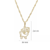 Amor Eterno - Dije Perrito Pug Oro 14k + Cadena de Regalo - Imagen 2