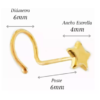 Amor Eterno - Piercing Nariz Estrella / Oro Sólido 10k - Imagen 2